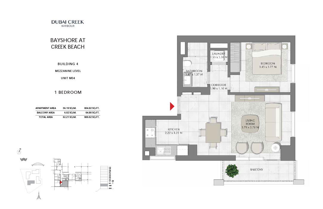 bayshore apartment by emaar floor plan