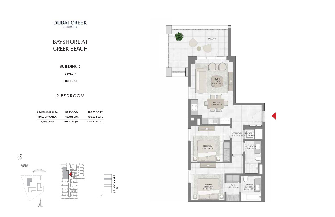 bayshore apartment by emaar floor plan